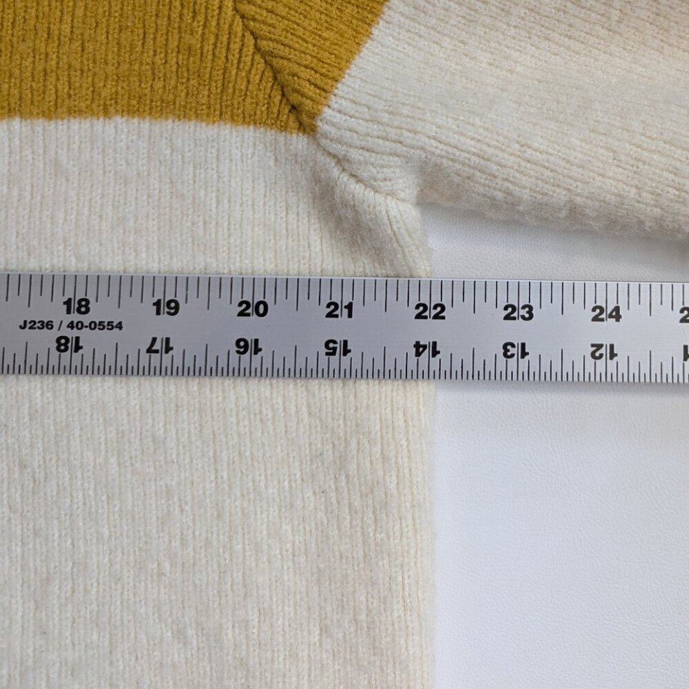Anthropologie La Fee Verte Women's Size M Gold & Cream Long Cardigan Oversized - Picture 6 of 9